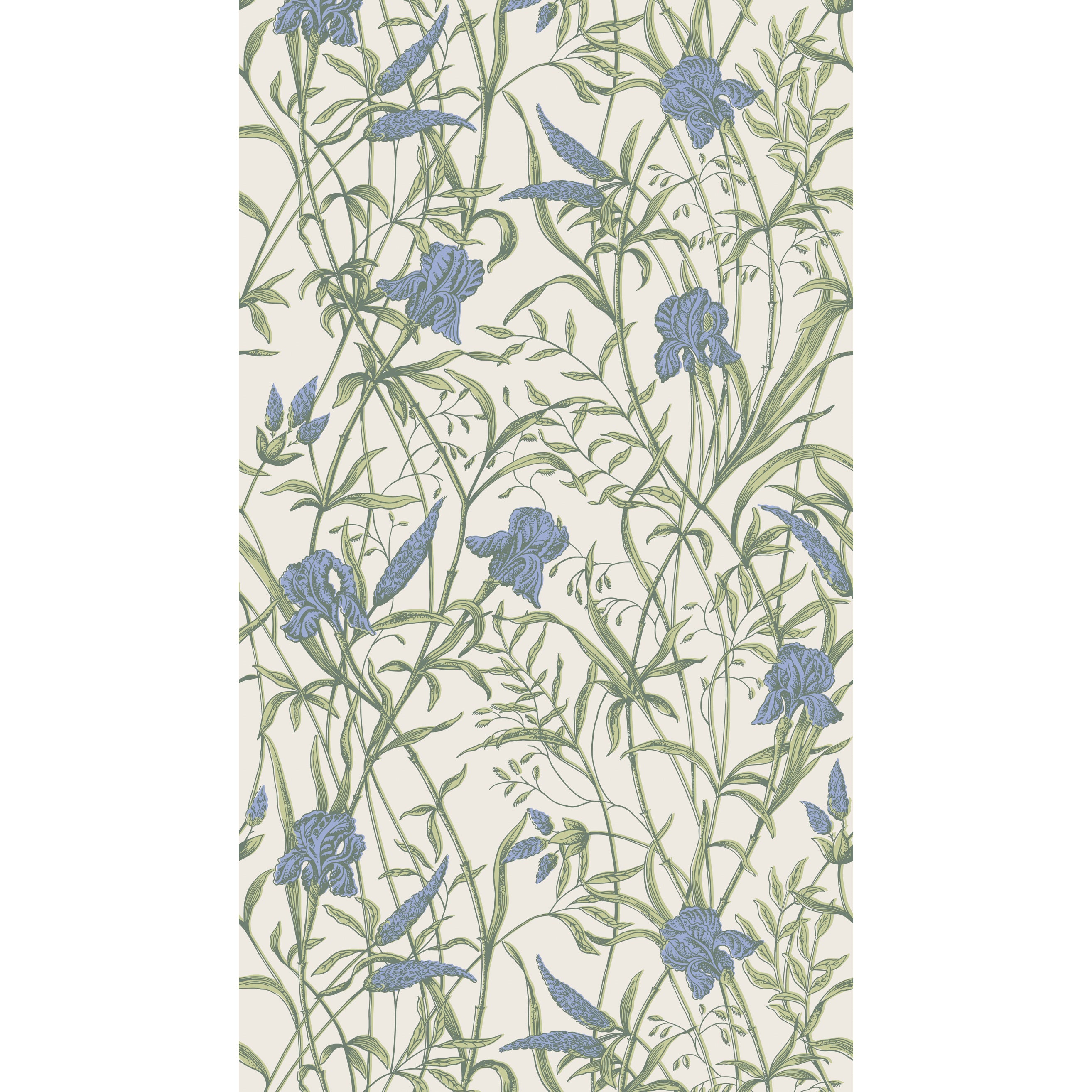 Iris - Iris Blue On Stone - Cole & Son Wallpaper