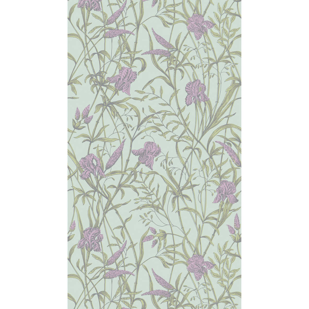 Iris - Lavender On Duck Egg - COLE & SON Wallpaper