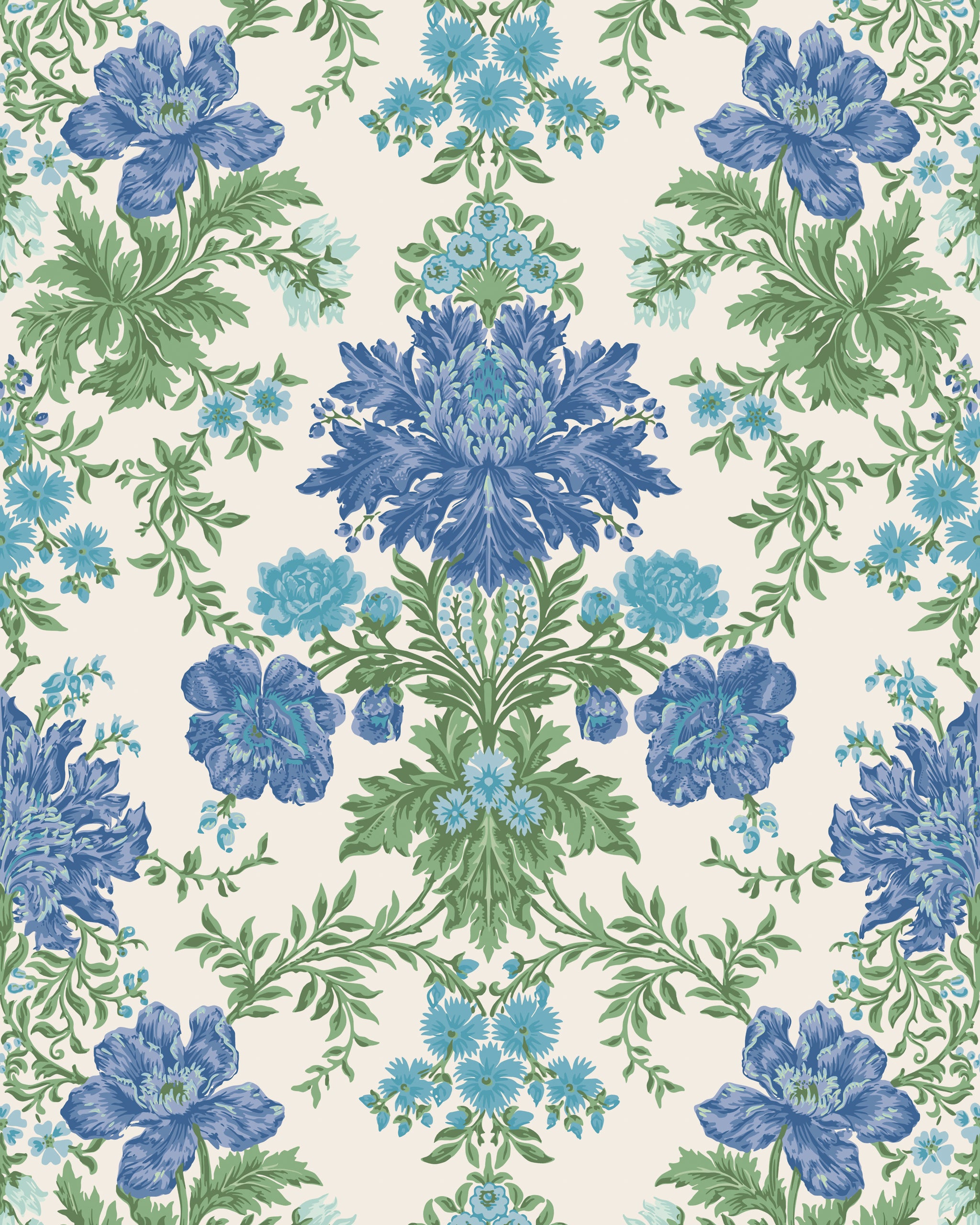 Poppies - Sapphire - Cole & Son Wallpaper