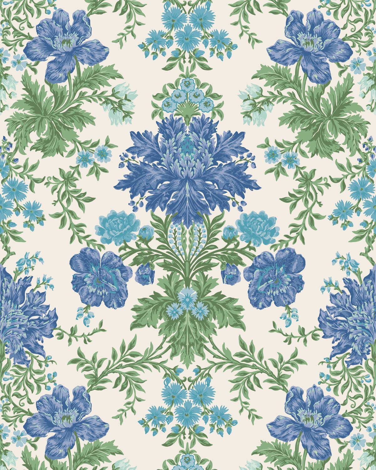 Poppies - Sapphire - COLE & SON Wallpaper