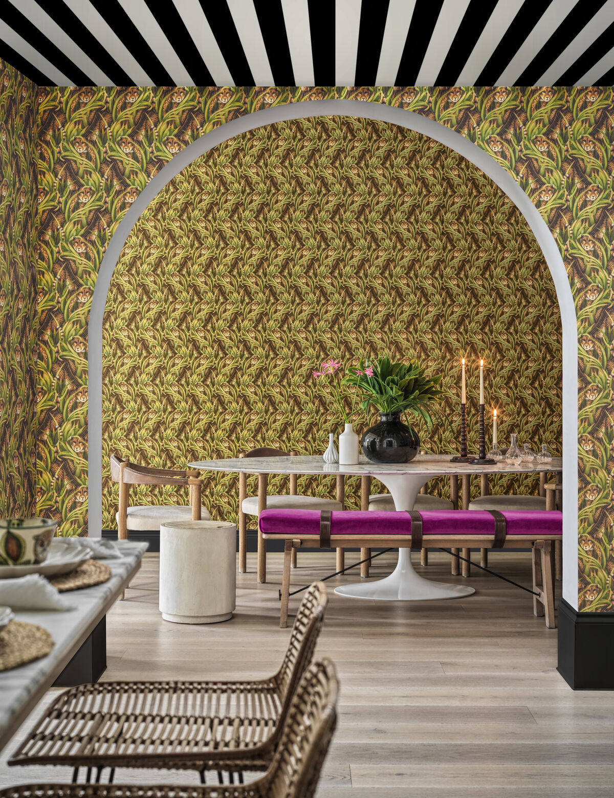 Cheetah Prowl - Grass - Cole & Son Wallpaper