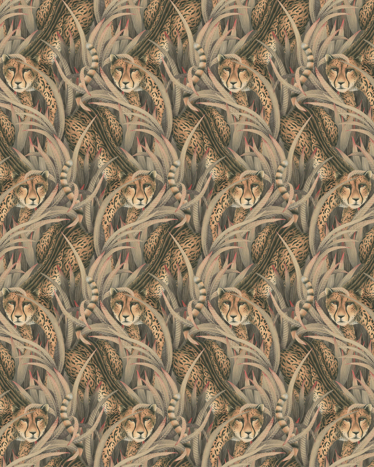 Cheetah Prowl - Slate - Cole & Son Wallpaper