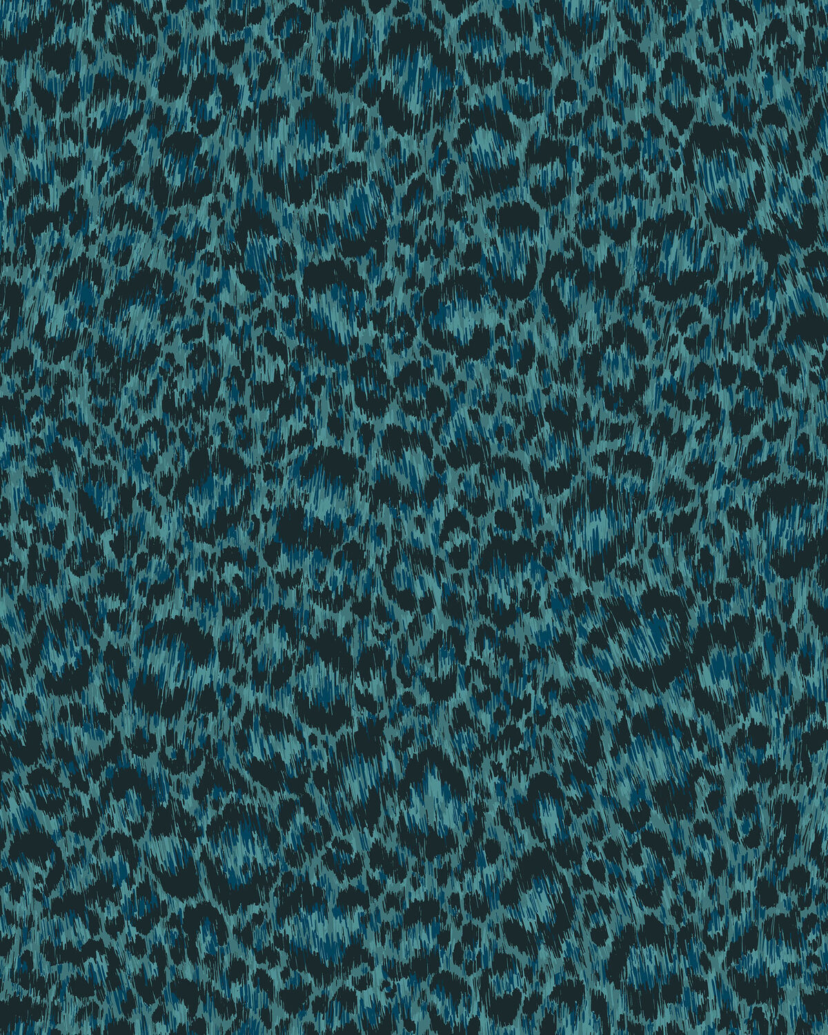 Hand-Painted Leopard - Teal - Cole & Son Wallpaper