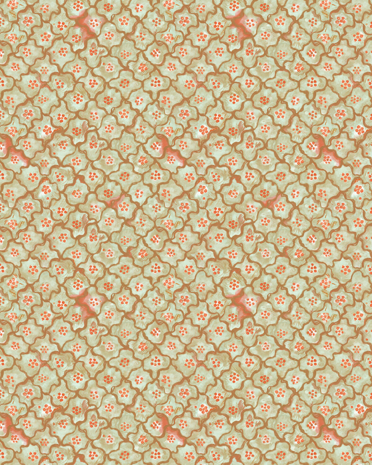 Vivienne Love Andreas - Mint - Cole & Son Wallpaper