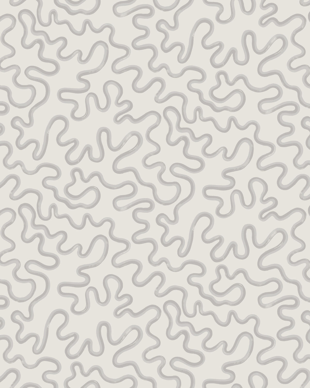 Rainforest Squiggle - Chalk - Cole & Son Wallpaper