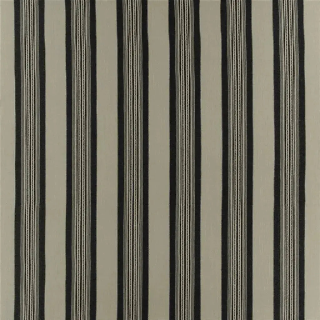 FRL5137-01 Tack House Stripe Black by Ralph Lauren - The WorkRm