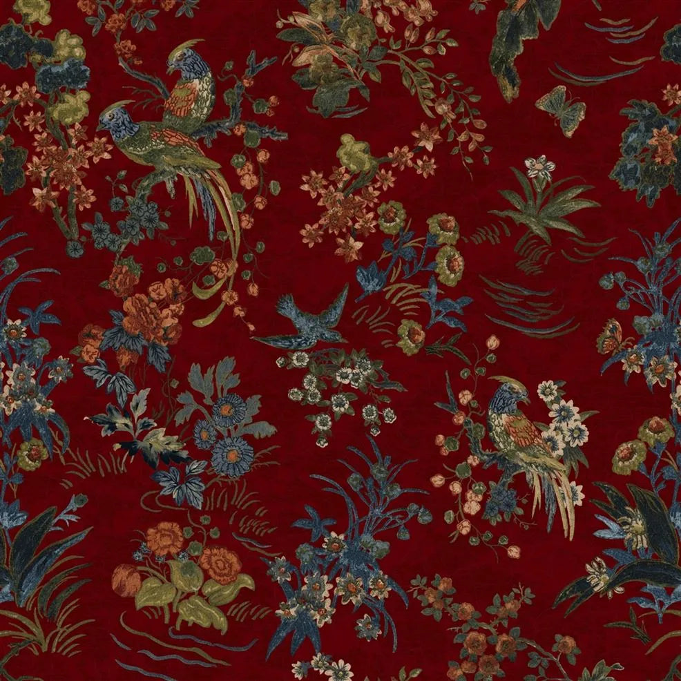 FRL5157-01 Campbell Floral Lacquer Red by Ralph Lauren - The WorkRm
