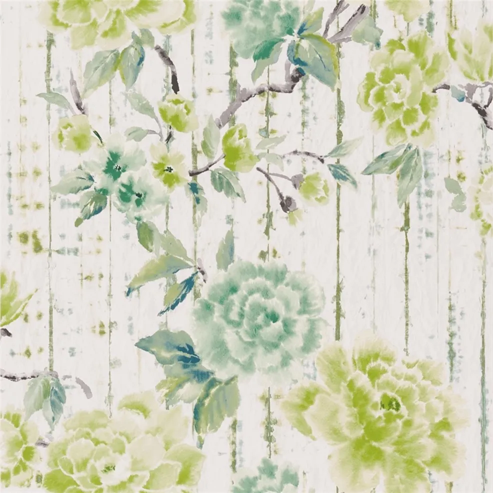 KYOTO FLOWER EMERALD - Designers Guild - PDG1158-03 Wallcovering - Designers Guild Wallpaper