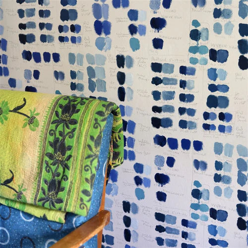Mixed Tones Indigo - John Derian - PJD6020-03 Wallcovering