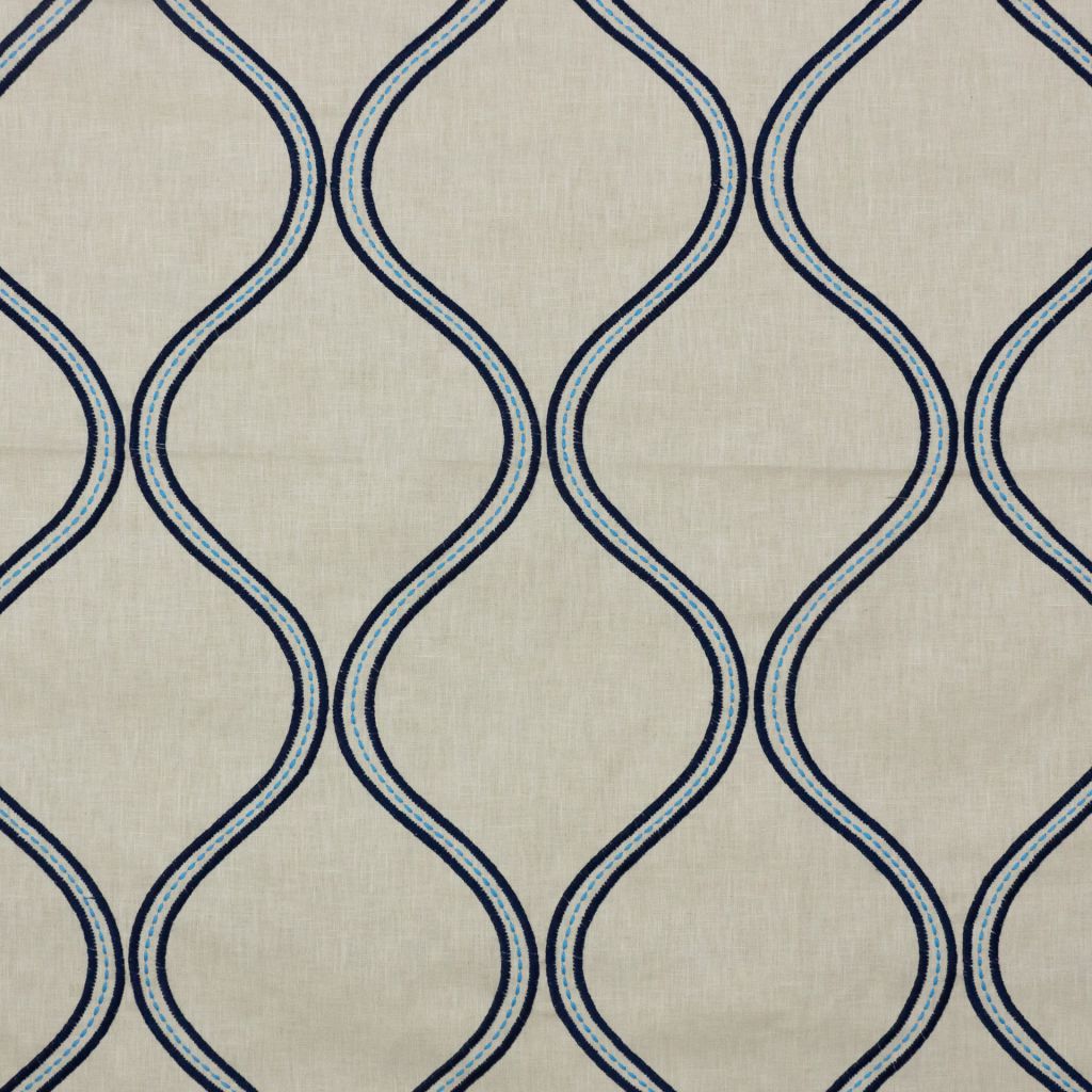Stitchery Trellis â Cobalt - RM Coco Fabric