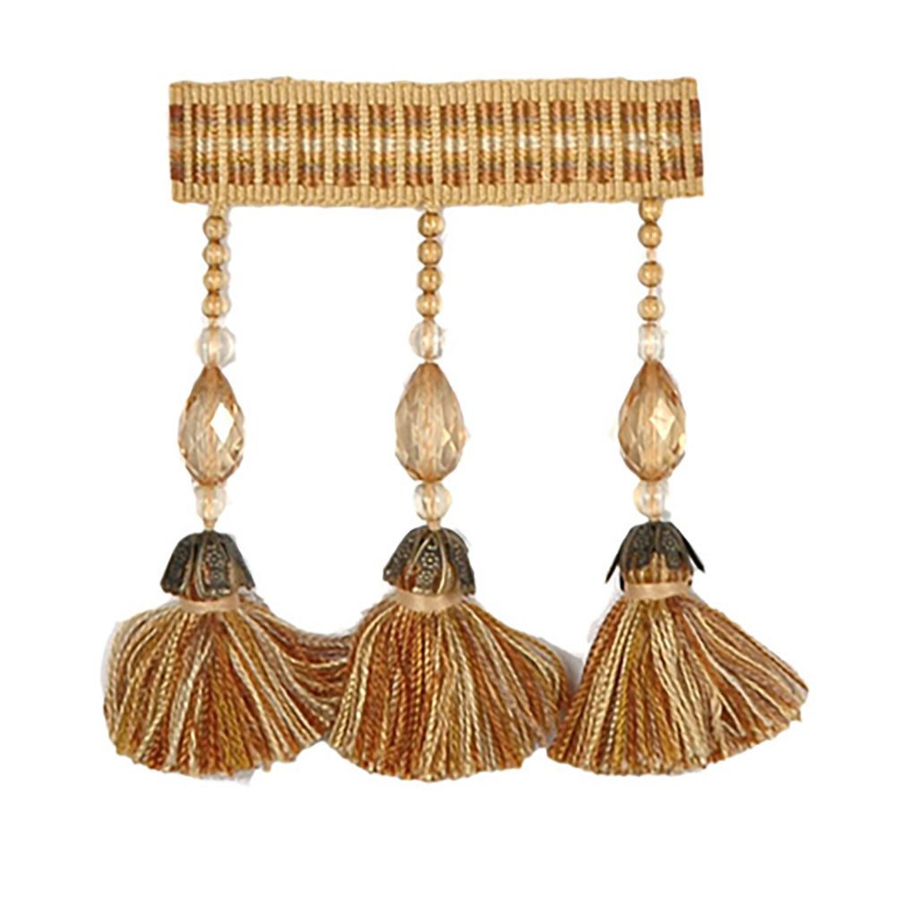T1115 BEAD TASSEL F â MORNING LATTE BEAD TSL FR