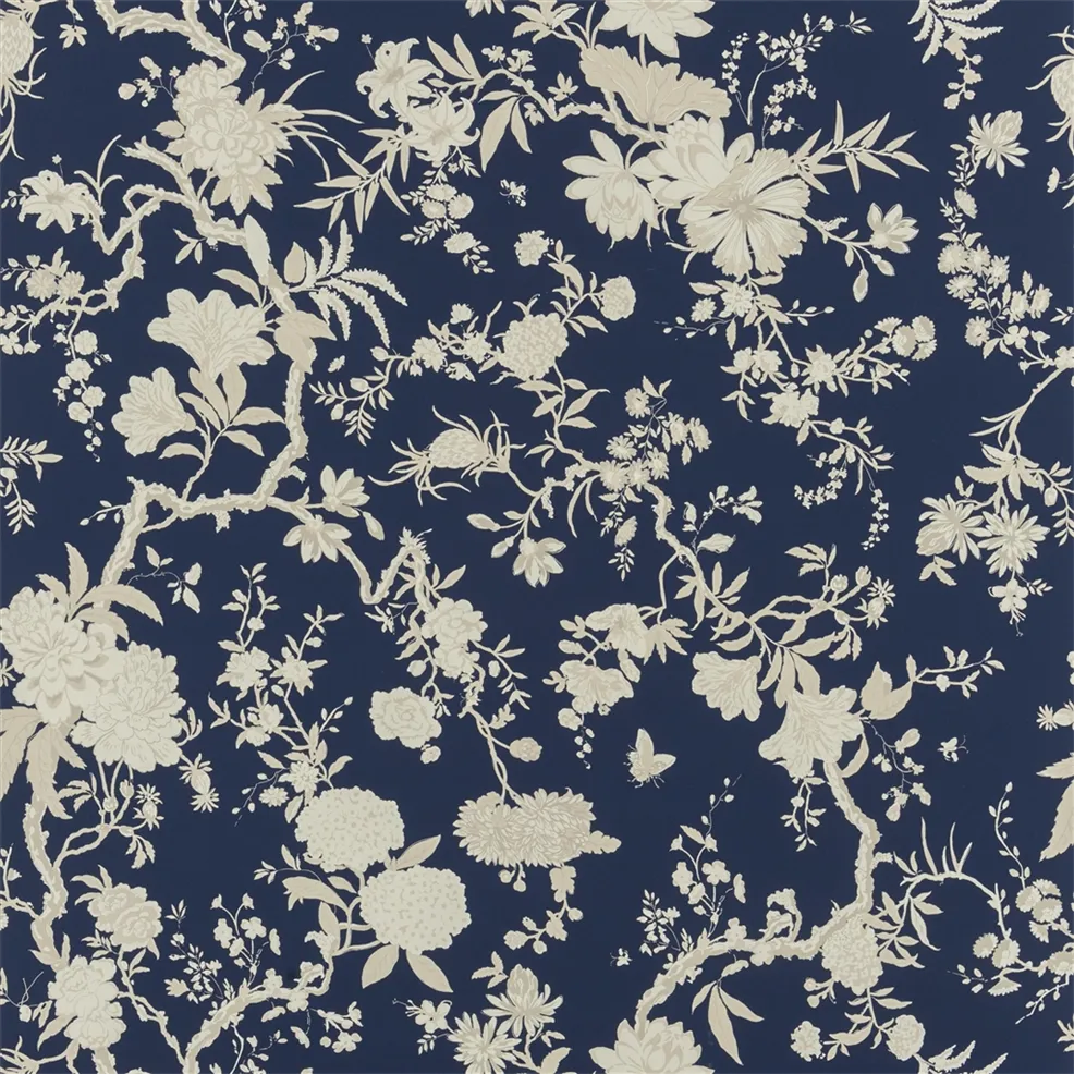 FRL5266-02 Tea House Floral Blue Outdoor by Ralph Lauren - The WorkRm