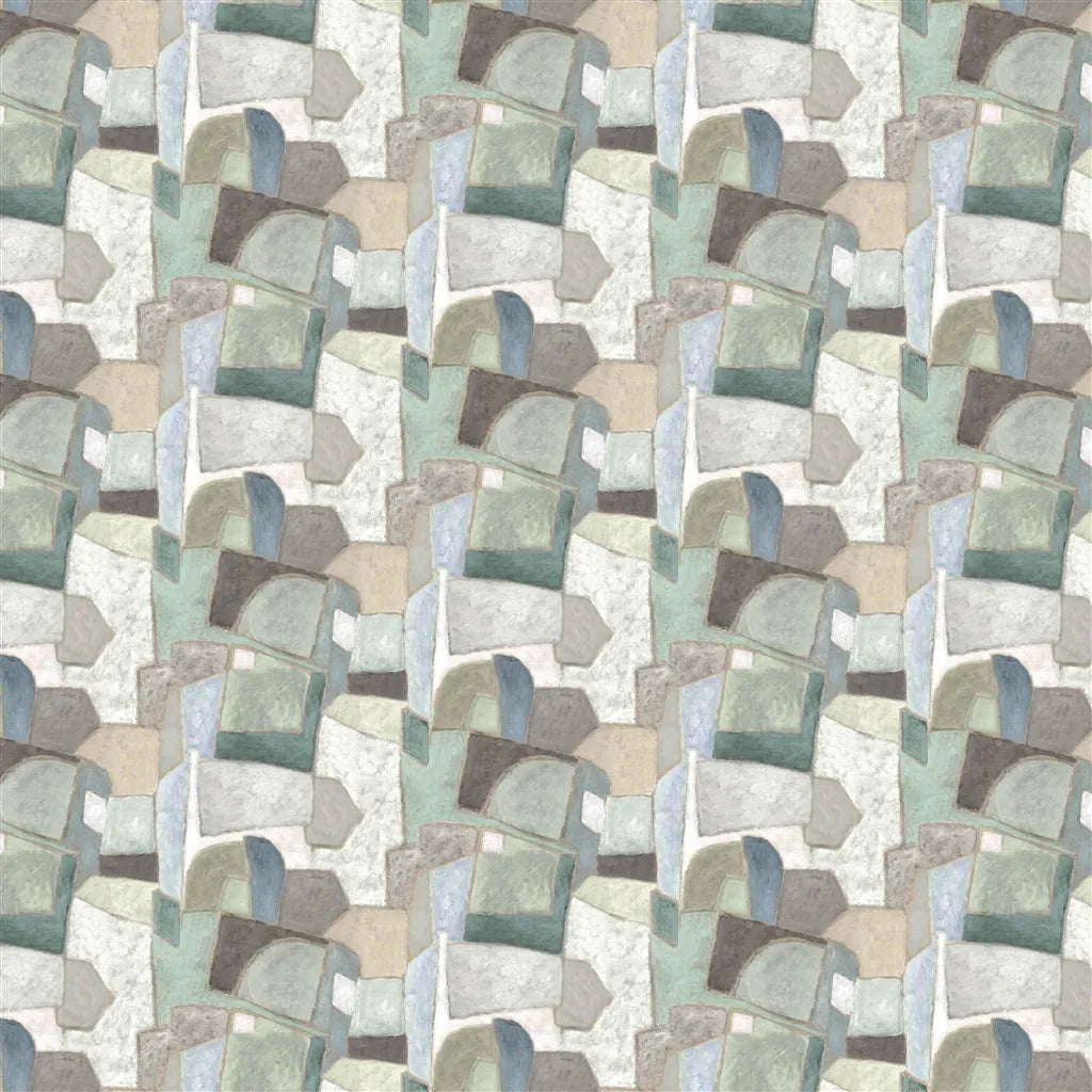 Clay Collage Ecru Wallpaper