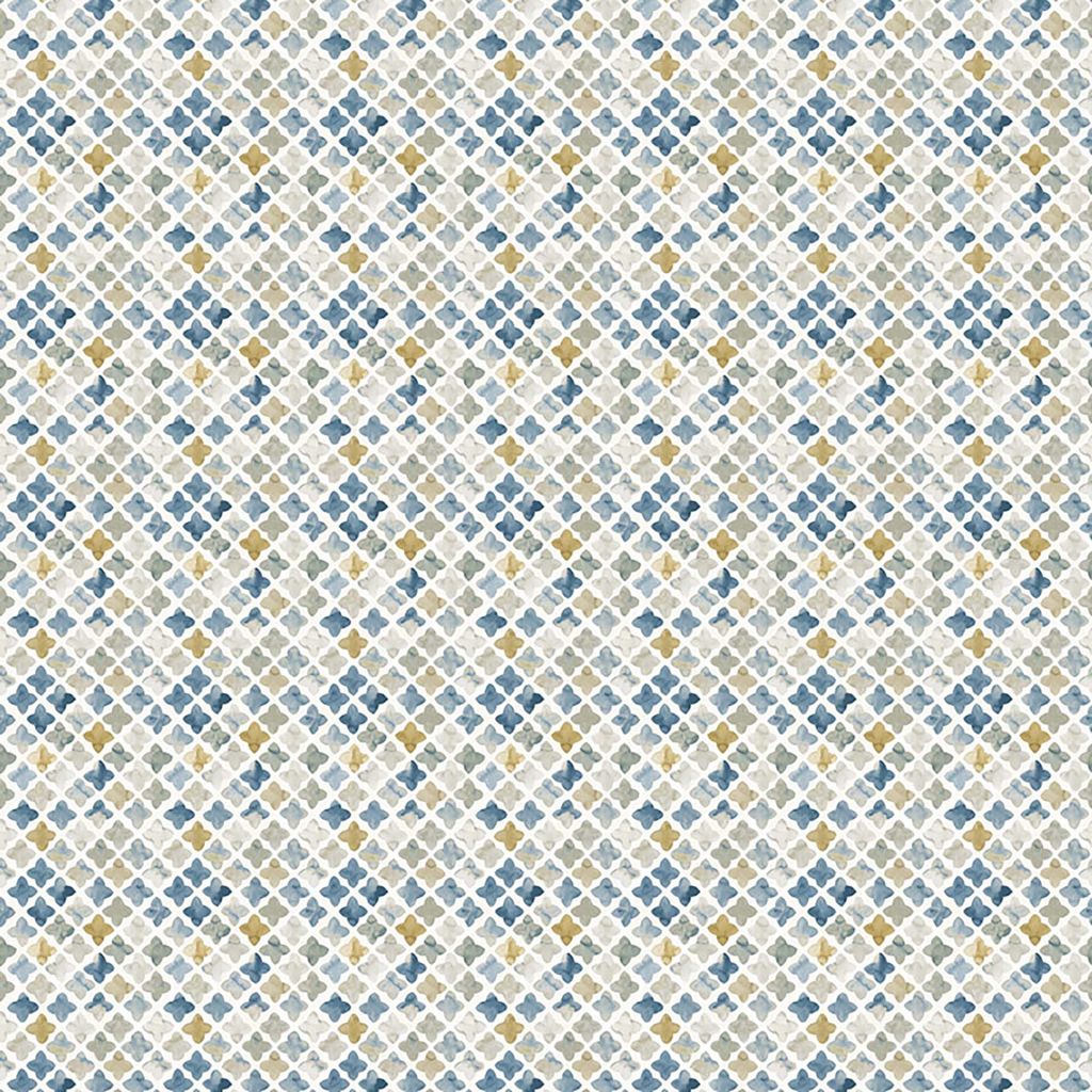 Kew Medallion – Misty Blue