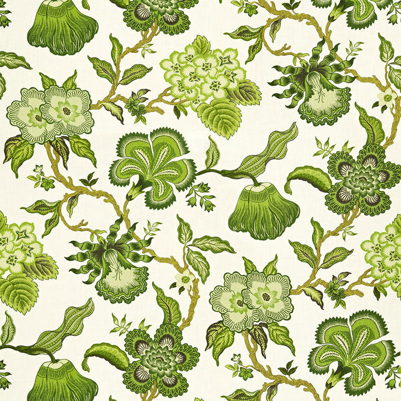 Hothouse Flowers - Verdance - Schumacher 174032 Fabric - Schumacher Fabric