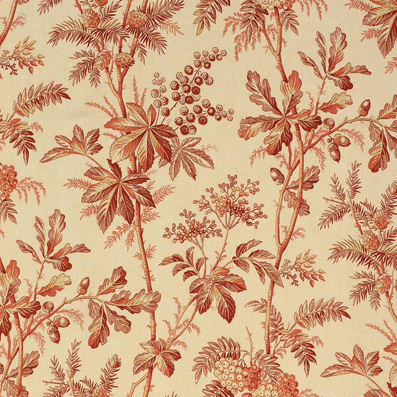 Brantwood Vine - Currant - Schumacher 174112 Fabric - Schumacher Fabric