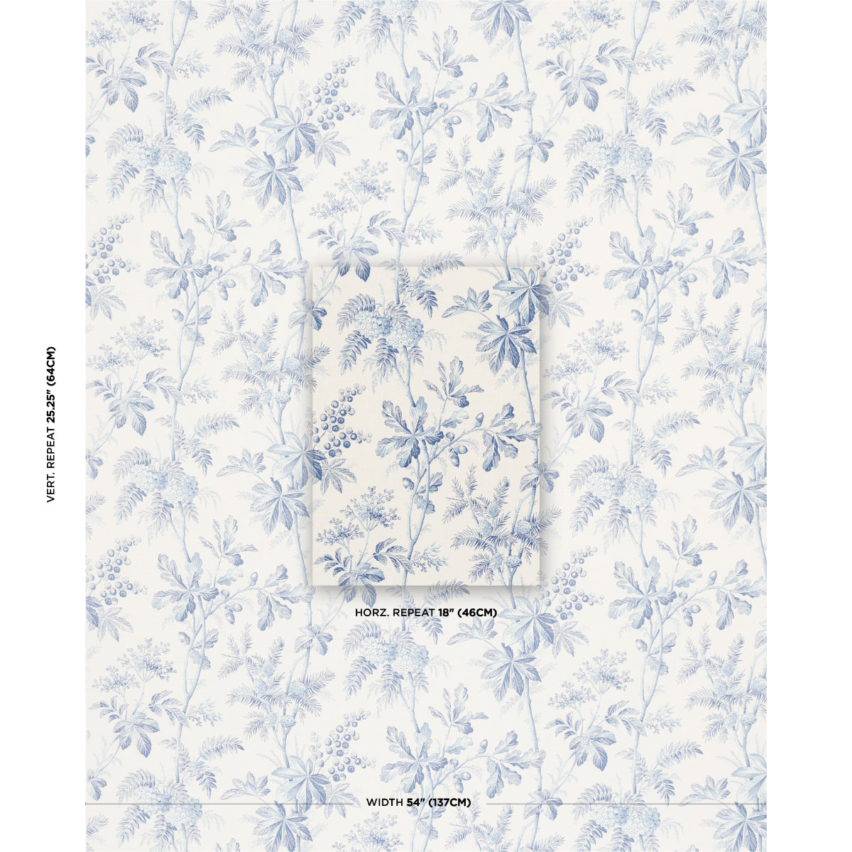 BRANTWOOD-VINE-PORCELAIN-SCHUMACHER-174113 - Schumacher Tela