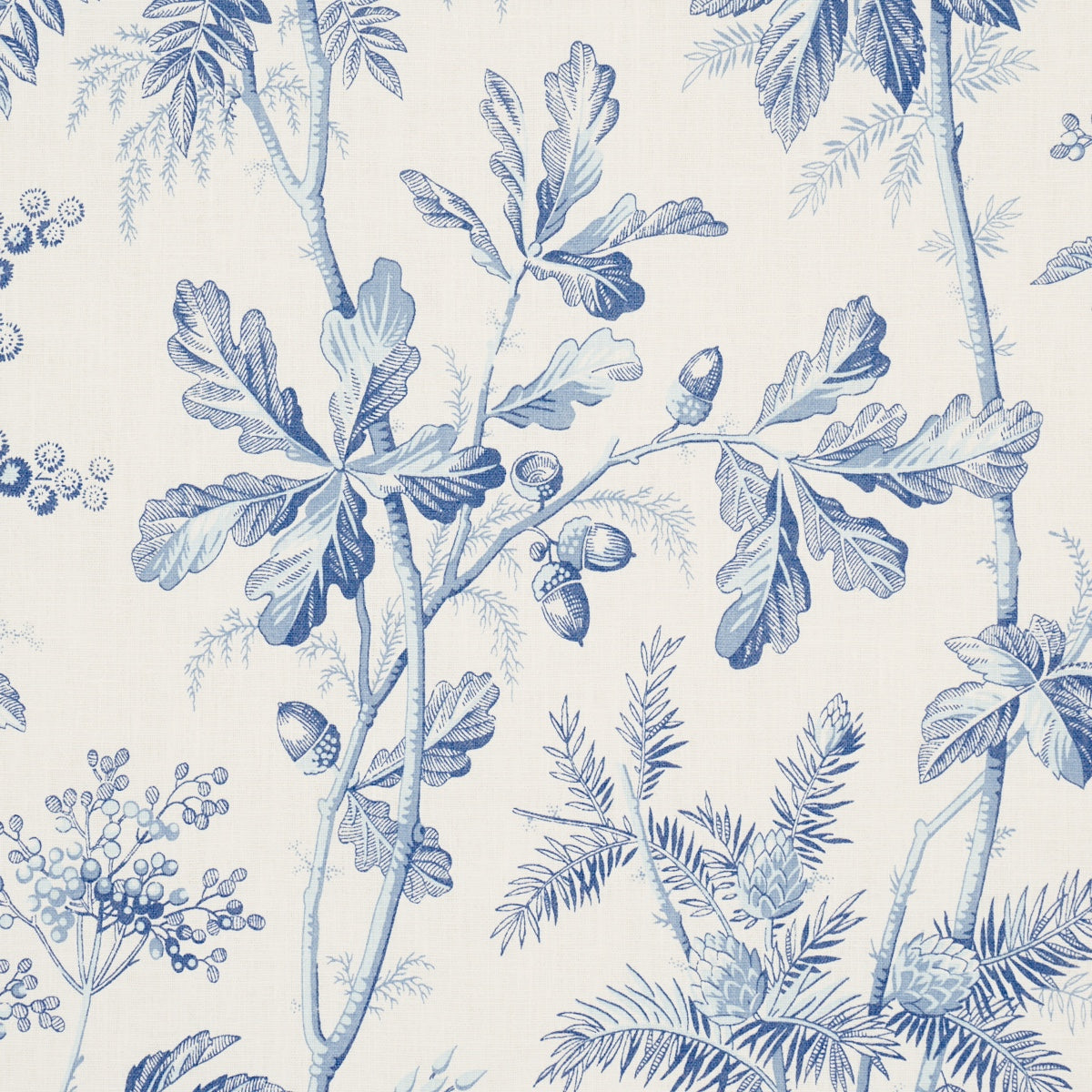 Brantwood Vine - Porcelain - Schumacher 174113 Fabric - Schumacher Fabric