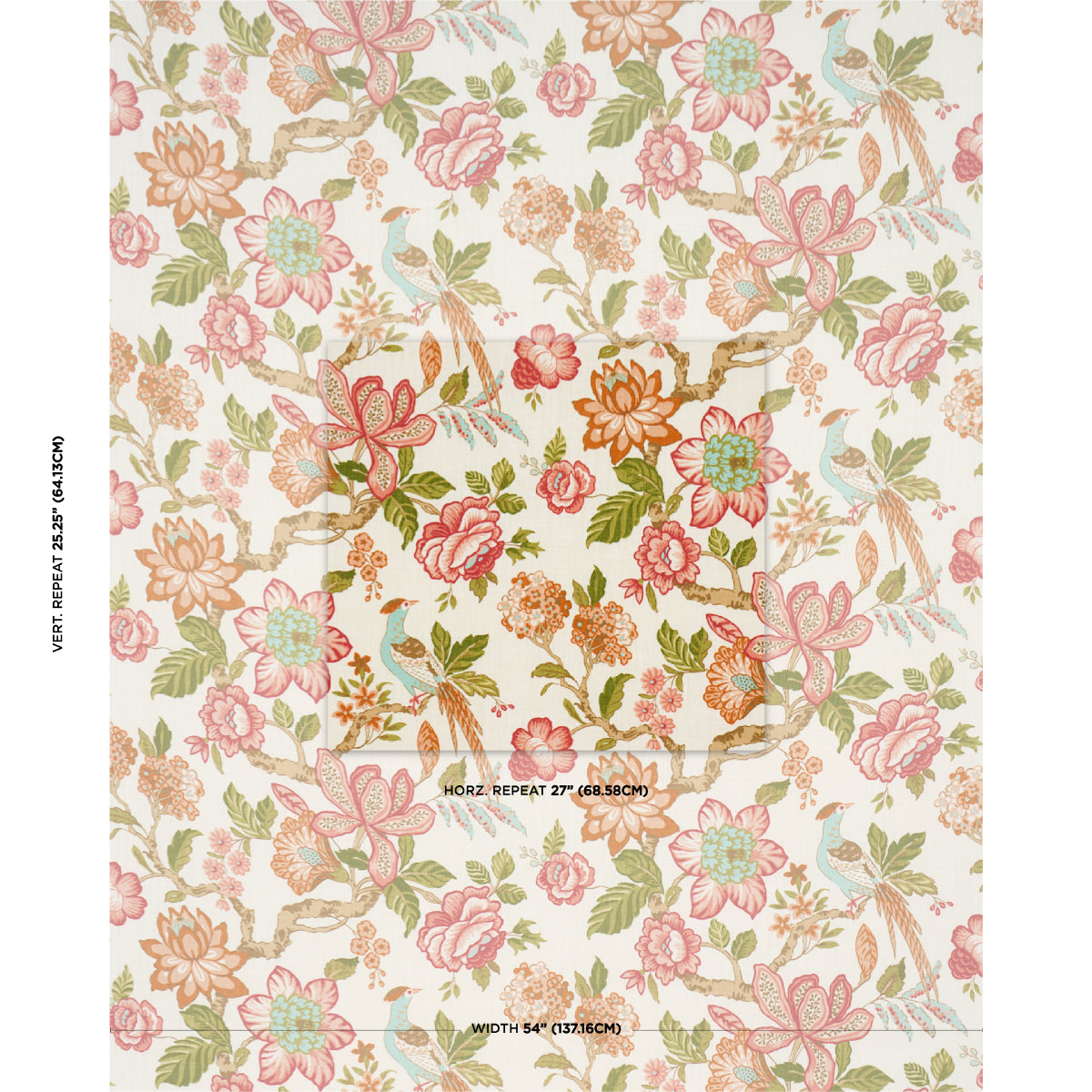 HUNTINGTON-GARDENS-CORAL-SCHUMACHER-175561 - Schumacher Tela