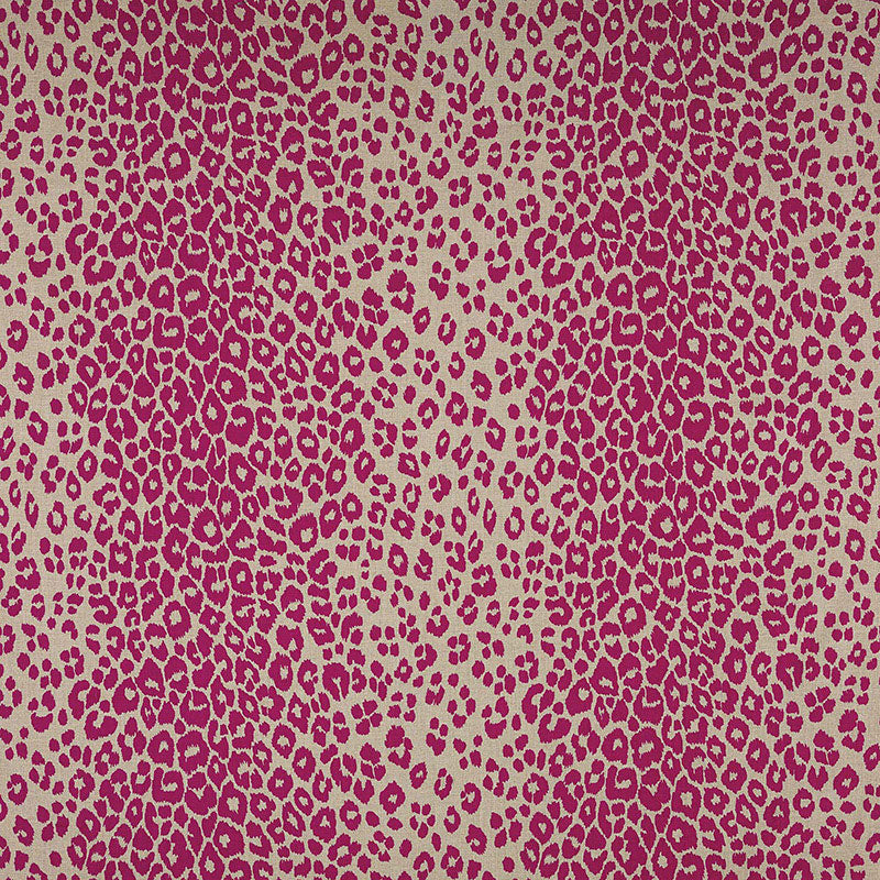 ICONIC-LEOPARD-FUCHSIA-NATURAL-SCHUMACHER-175723 - Schumacher Fabric