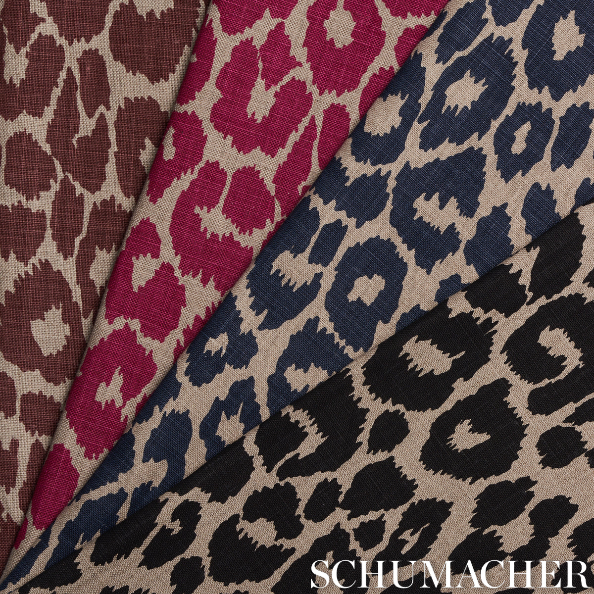 ICONIC-LEOPARD-RAISIN-NATURAL-SCHUMACHER-175726 - Schumacher Fabric