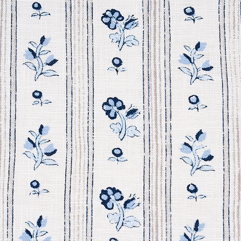 CABANON-STRIPE-BLEU-SCHUMACHER-175963 - Schumacher Fabric