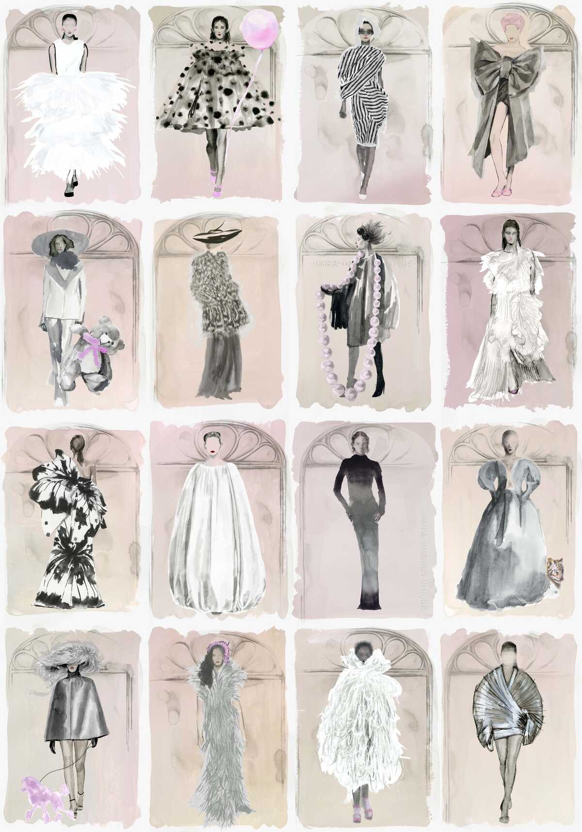 Couture Carousel W - Blush P - COLE & SON Wallpaper