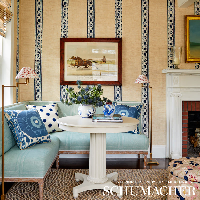 SAMARKAND-IKAT-II-PORCELAIN-SCHUMACHER-176062 - Schumacher Fabric