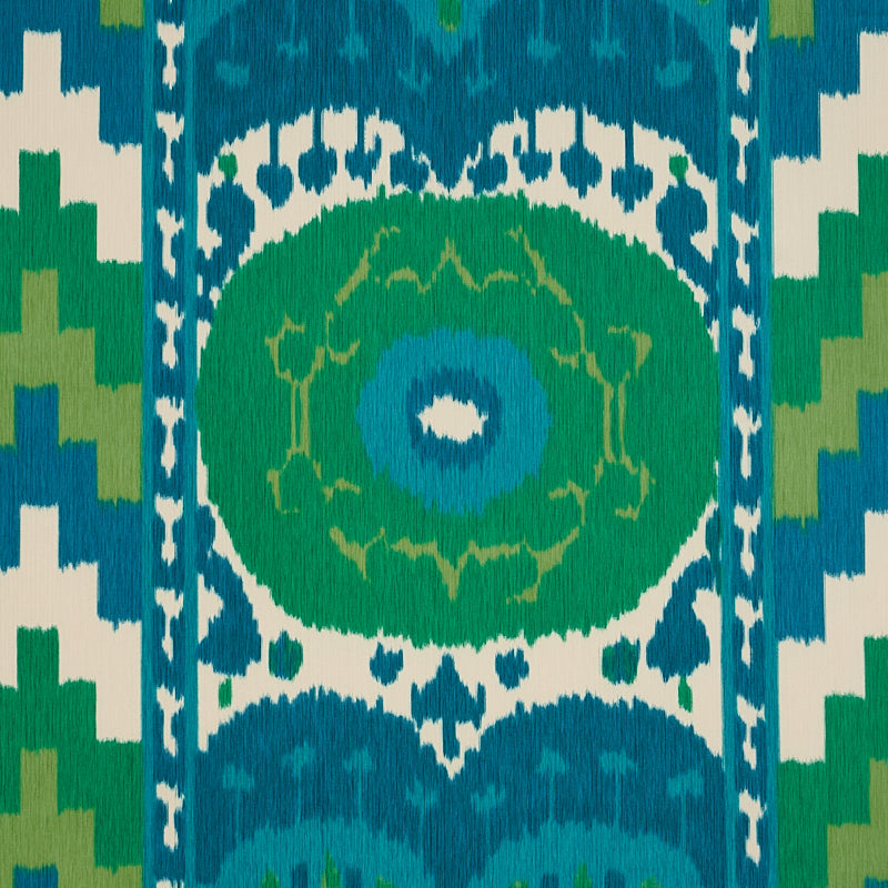 SAMARKAND-IKAT-II-EMERALD-SCHUMACHER-176064 - Schumacher Fabric