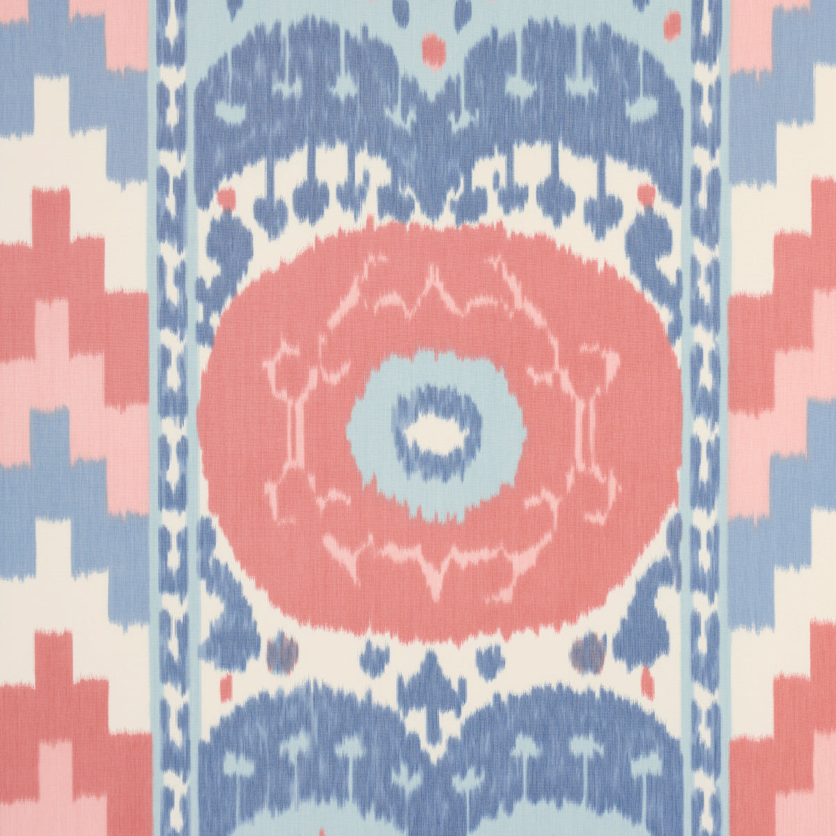 SAMARKAND-IKAT-II-CHAMBRAY-CORAL-SCHUMACHER-176065 - Schumacher Tela