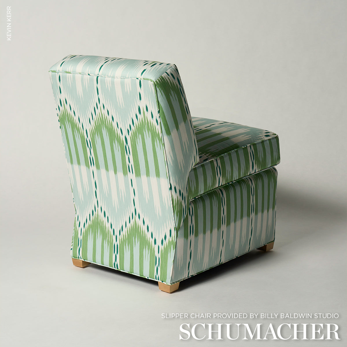 Bukhara Ikat - Mineral And Leaf - Schumacher 176086 Fabric - Schumacher Fabric