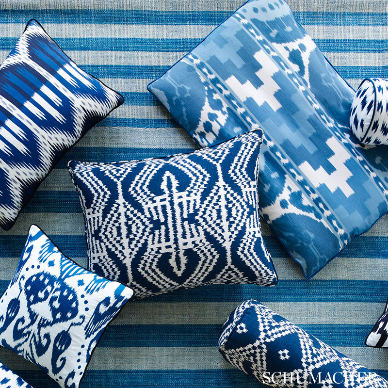 ASAKA-IKAT-INDIGO-SCHUMACHER-176095 - Schumacher Fabric