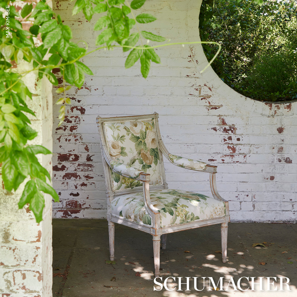 Nancy Floral - Ivory - Schumacher 177206 Fabric - Schumacher Fabric