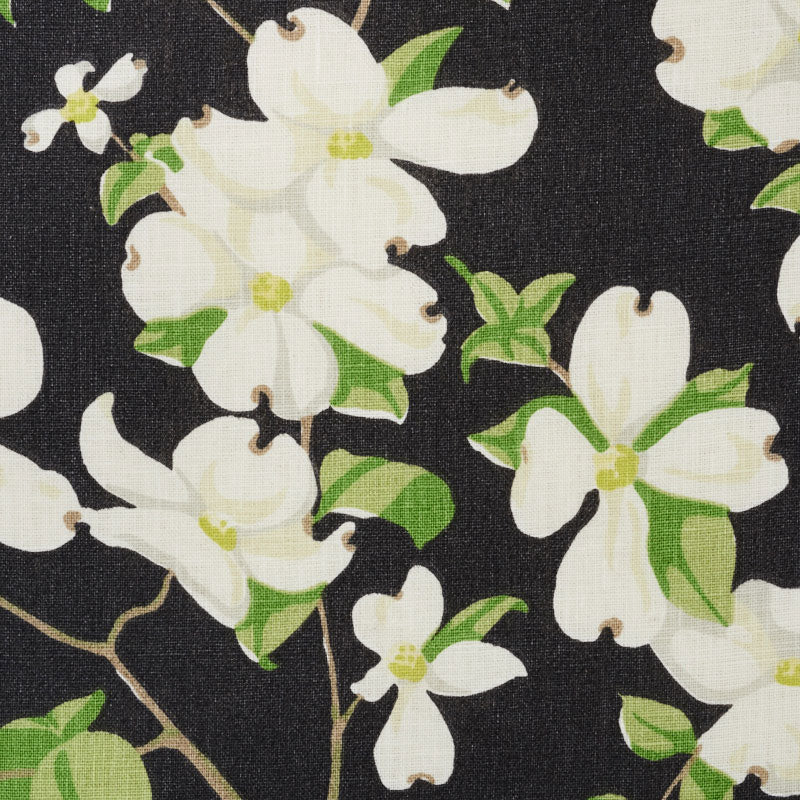 Blooming Branch - Black - Schumacher 177412 Fabric - Schumacher Fabric
