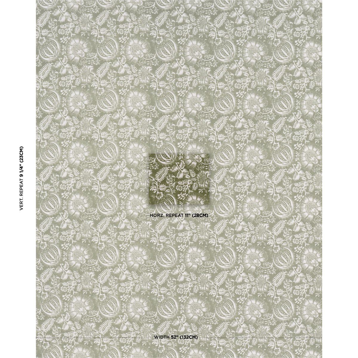 POMEGRANATE-PRINT-OLIVE-SCHUMACHER-177695 - Schumacher Fabric