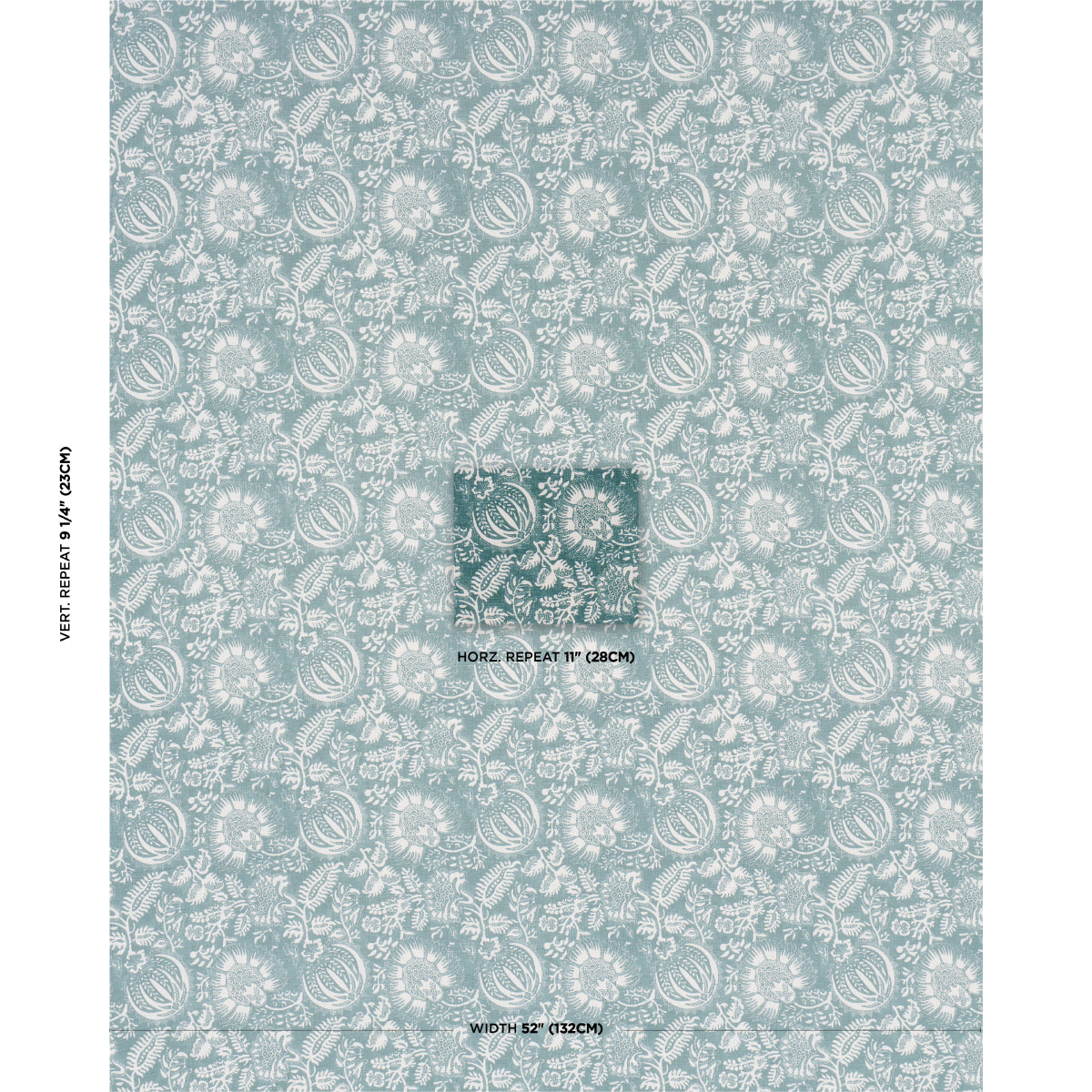 POMEGRANATE-PRINT-PEACOCK-SCHUMACHER-177696 - Schumacher Fabric