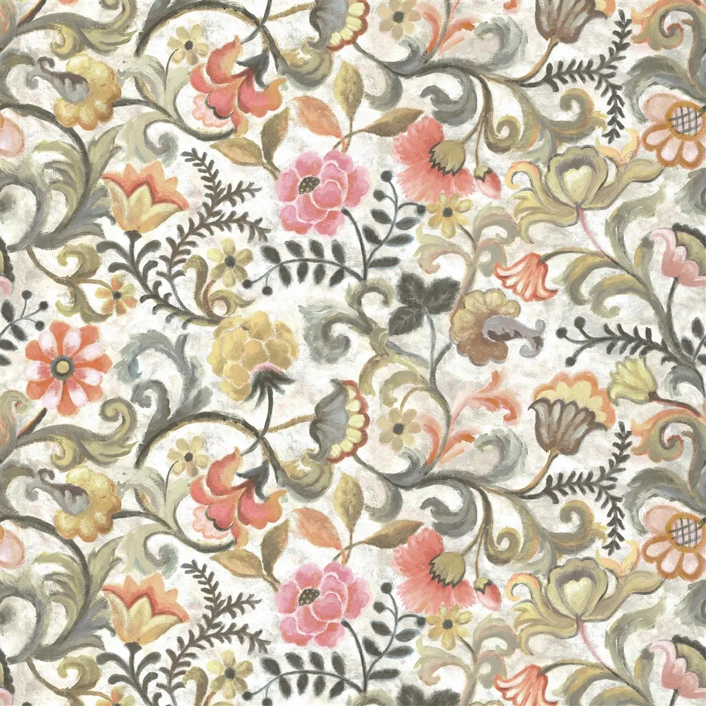 Osier Damassé Travertine Fabric