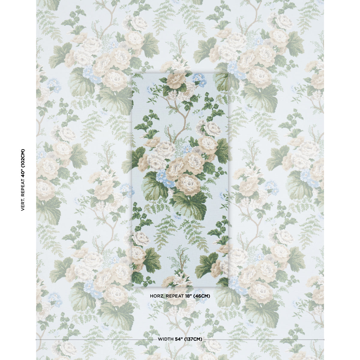 Wycombe Park - Sky - Schumacher 178113 Fabric - Schumacher Fabric