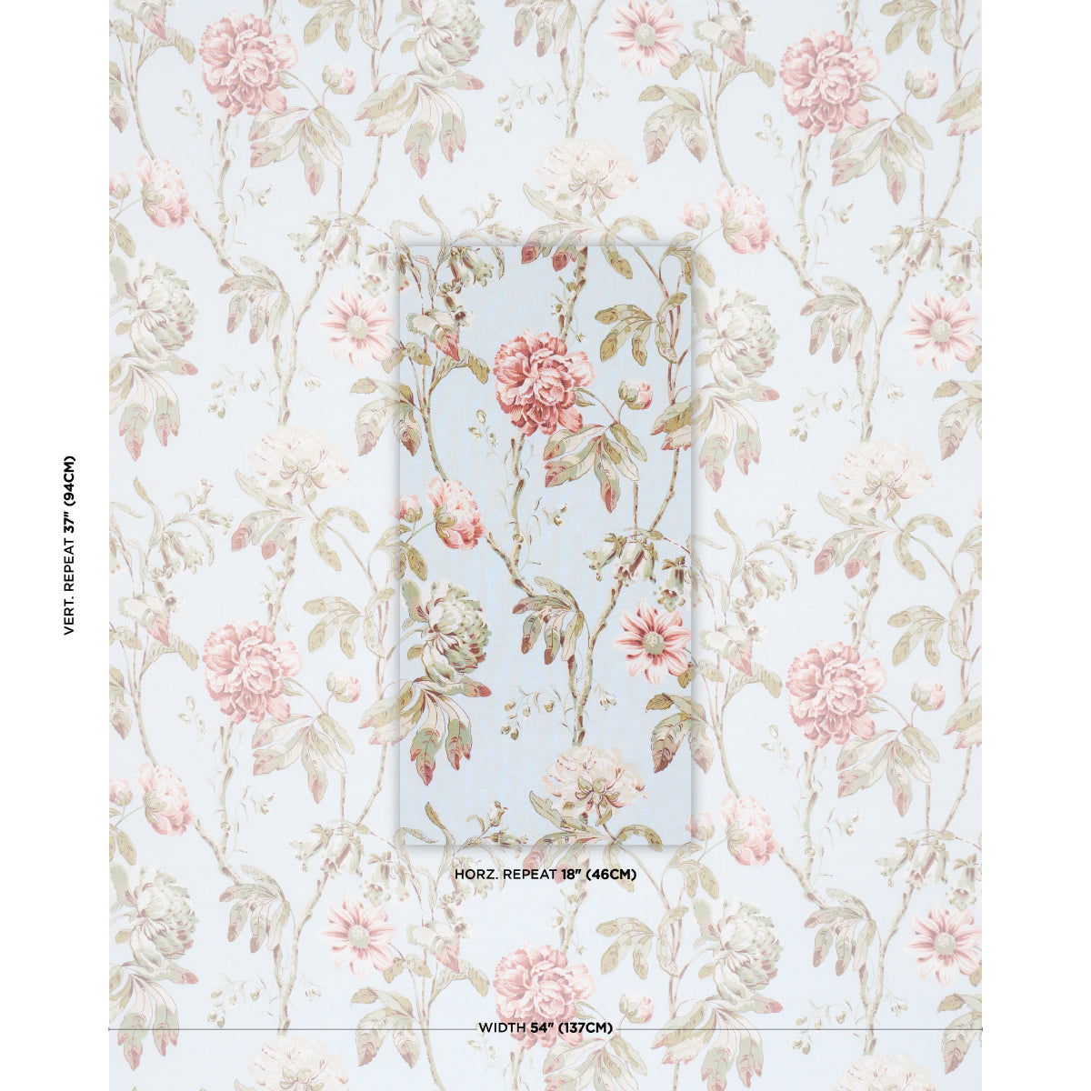 Daydream - Sky - Schumacher 178144 Fabric - Schumacher Fabric