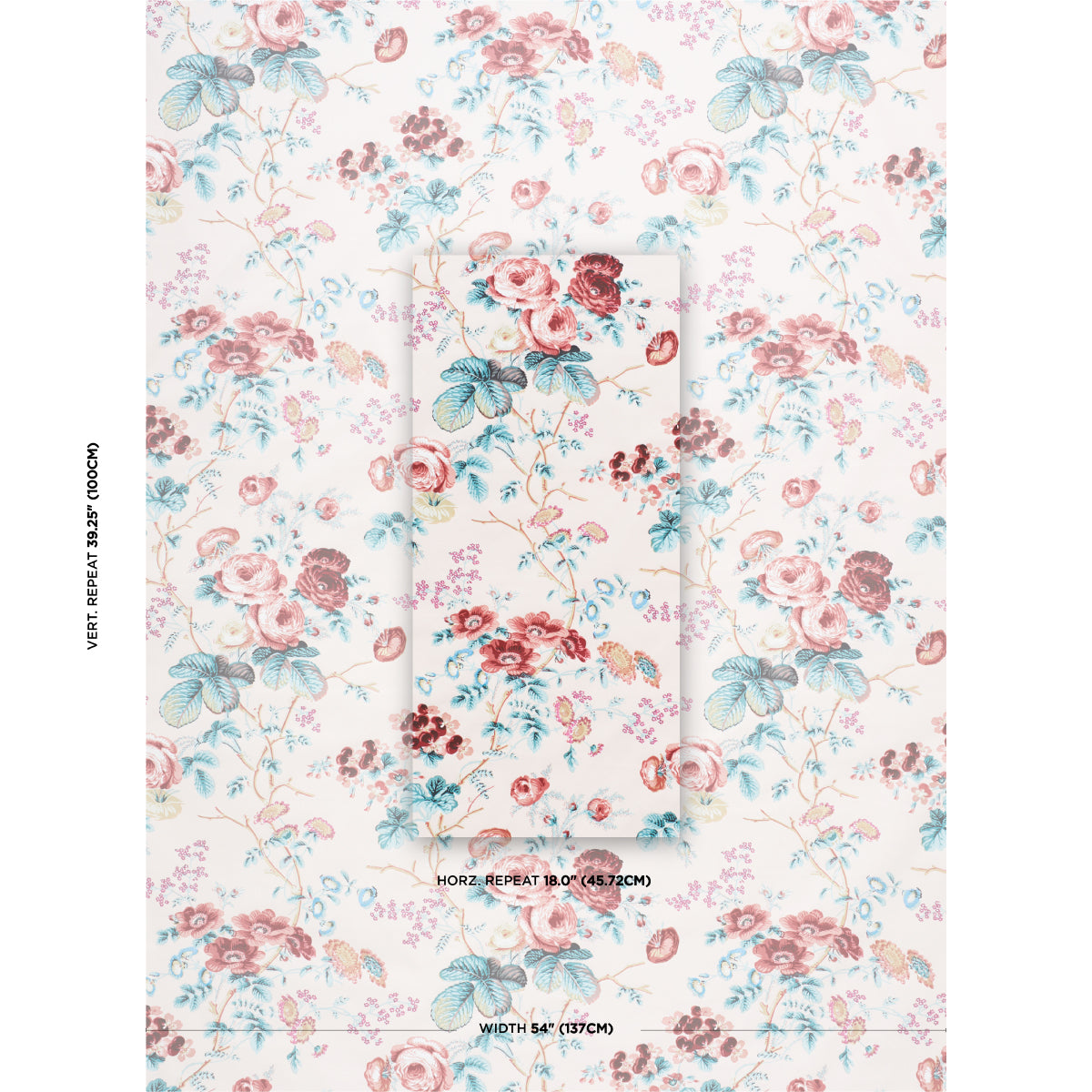 SALISBURY-CHINTZ-ROSE-SCHUMACHER-178152 - Schumacher Fabric