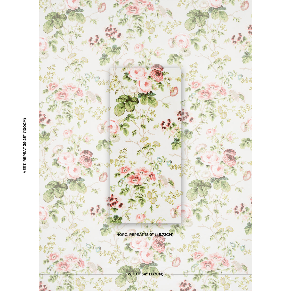SALISBURY-CHINTZ-BLUSH-SCHUMACHER-178155 - Schumacher Fabric