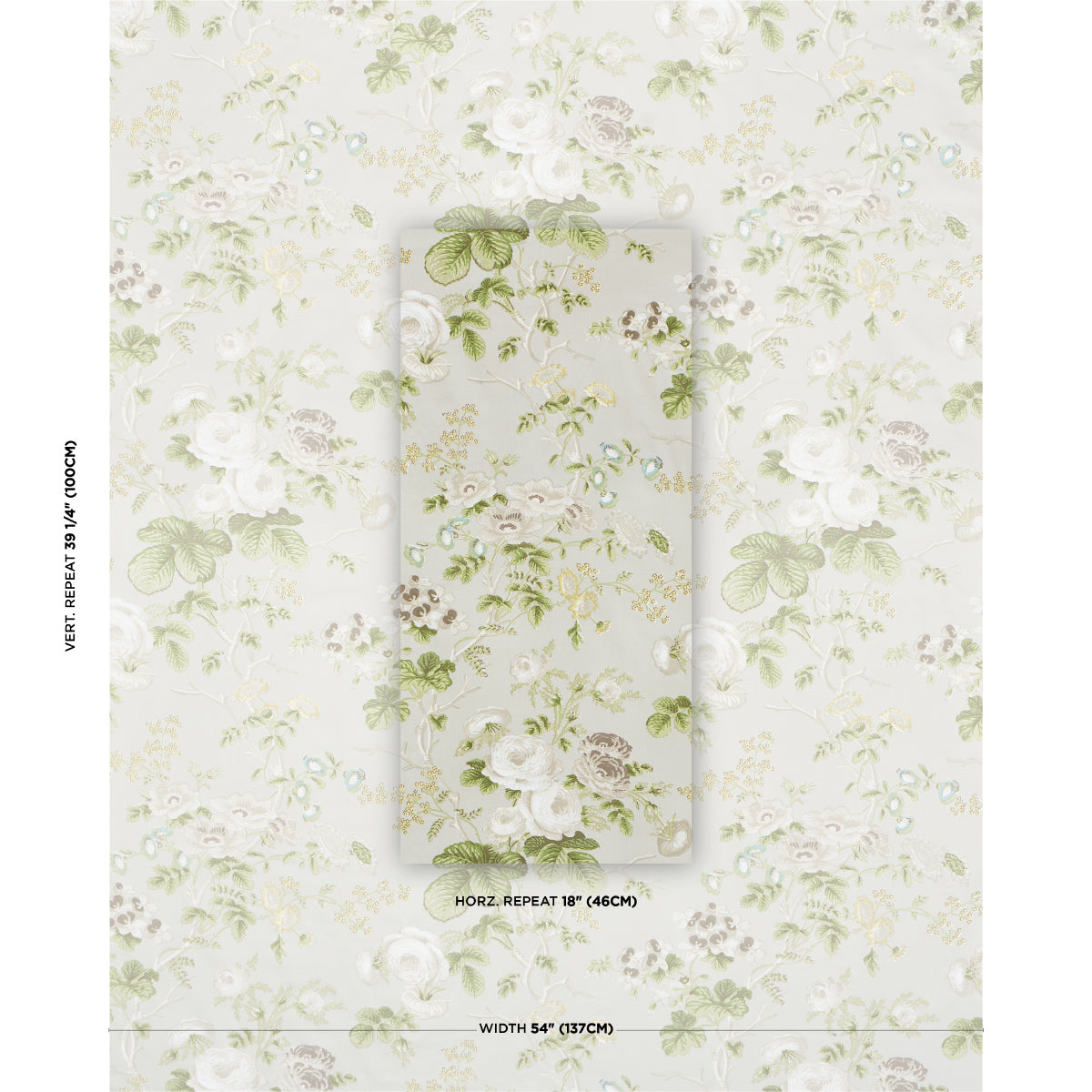 SALISBURY-CHINTZ-TAUPE-SCHUMACHER-178156 - Schumacher Fabric