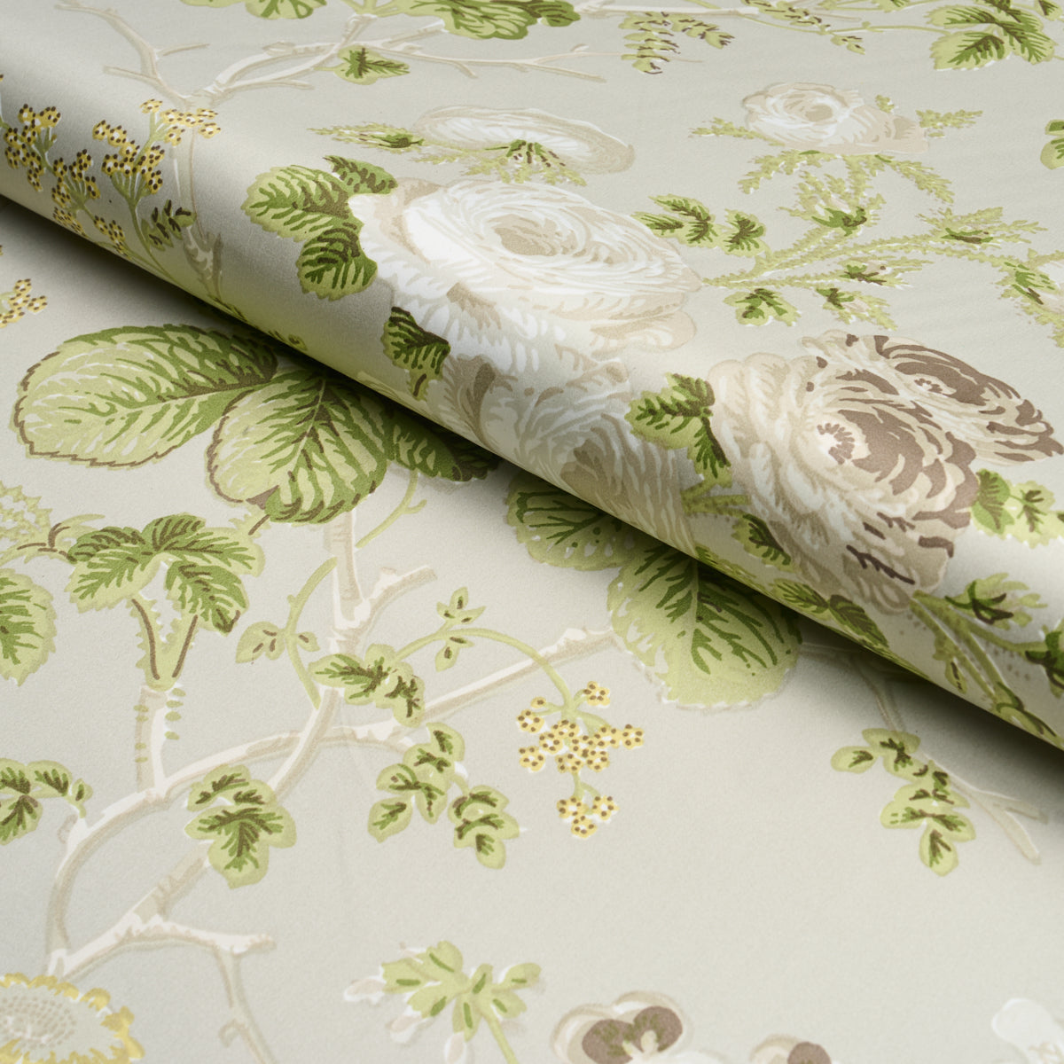 SALISBURY-CHINTZ-TAUPE-SCHUMACHER-178156 - Schumacher Fabric