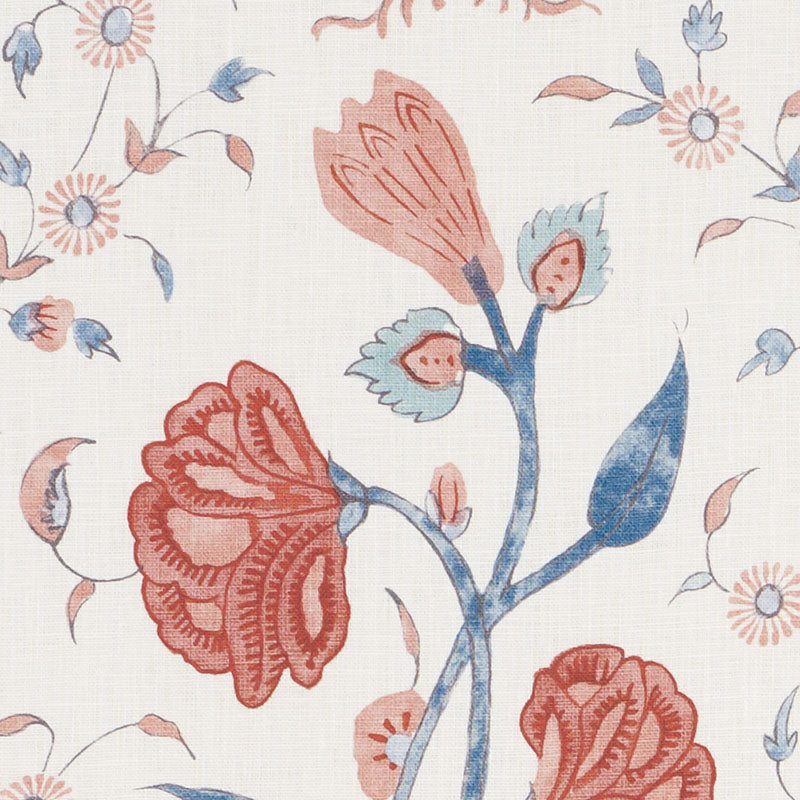 KHILANA-FLORAL-DELFT-ROSE-SCHUMACHER-178330 - Schumacher Fabric