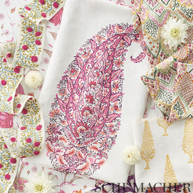 KHILANA-FLORAL-ROSE-SCHUMACHER-178332 - Schumacher Fabric