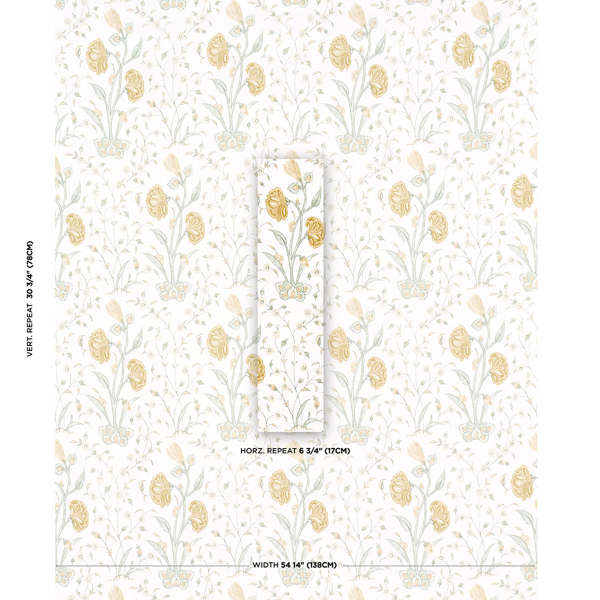 KHILANA-FLORAL-MARIGOLD-SCHUMACHER-178333 - Schumacher Tela