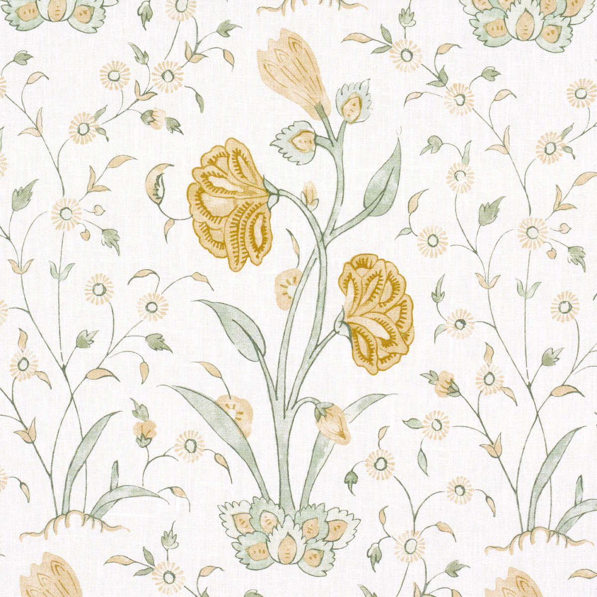 KHILANA-FLORAL-MARIGOLD-SCHUMACHER-178333 - Schumacher Fabric