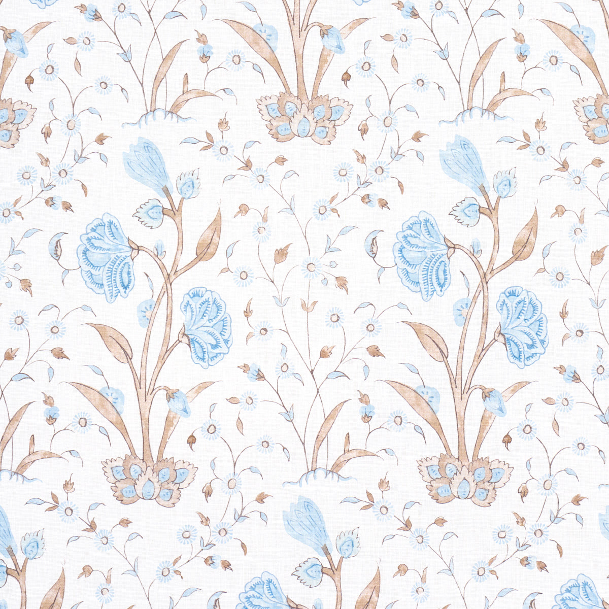 Khilana Floral - Sky - Schumacher 178334 Fabric - Schumacher Fabric