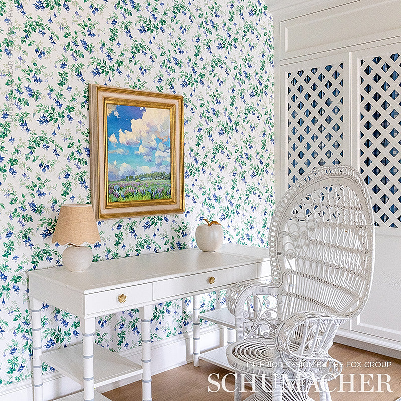 GARDEN-GATE-CHINTZ-COBALT-SCHUMACHER-178680 - Schumacher Fabric