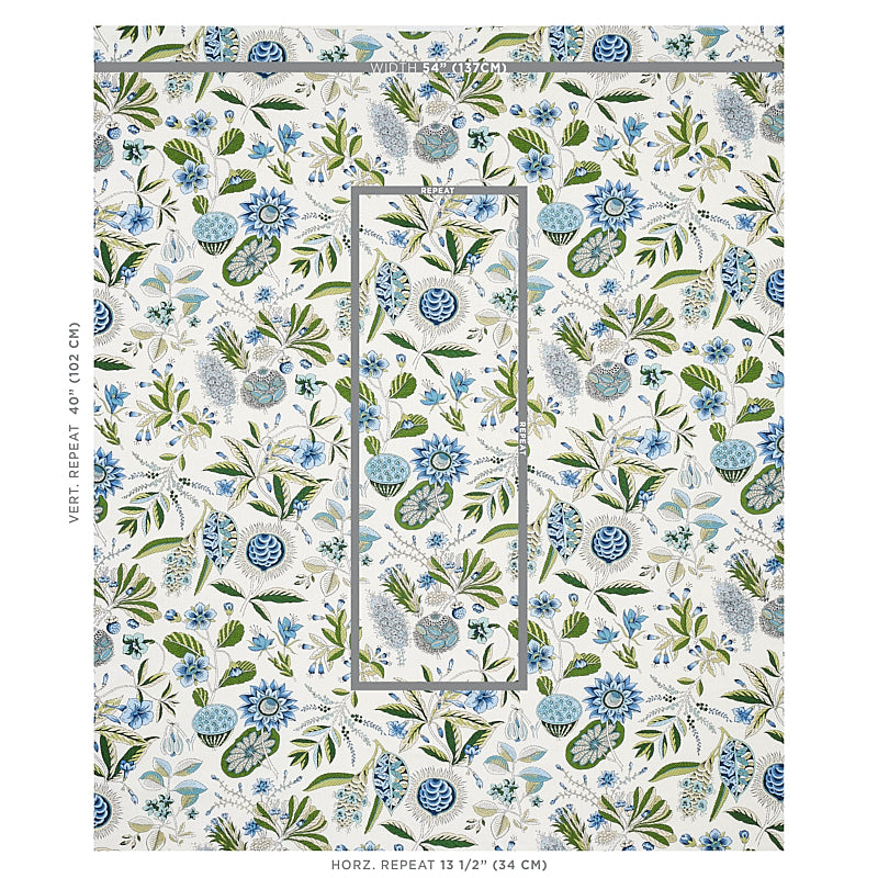 ROCA-REDONDA-BLUE-IVORY-SCHUMACHER-178773 - Schumacher Fabric